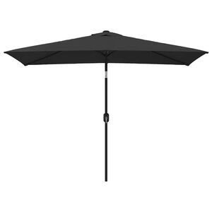 vidaXL Parasol ogrodowy na metalowym słupku, 300 x 200 cm, czarny