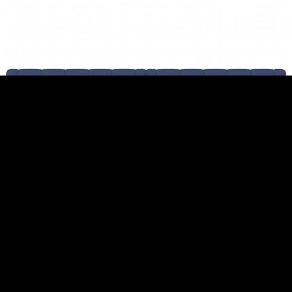 vidaXL Zagł&oacute;wki, niebieskie, 160x7x78/88 cm, tkanina