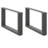 vidaXL Nogi do stolika kawowego w kształcie litery U 2 szt. Antracyt 70x(30-31) cm Stal