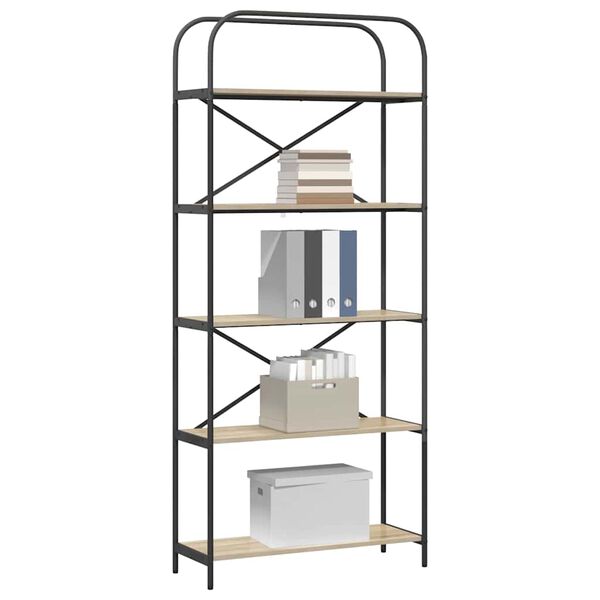 vidaXL P&oacute;łka na książki Dąb Sonoma 80 x 30 x 183 cm