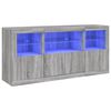 vidaXL Szafka z oświetleniem LED, szary dąb sonoma, 142,5x37x67 cm
