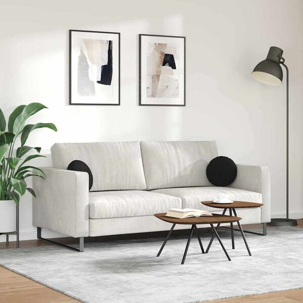 vidaXL Poduszki na siedziska 2 pcs Czarny &Oslash;30 x 13 cm tkanina