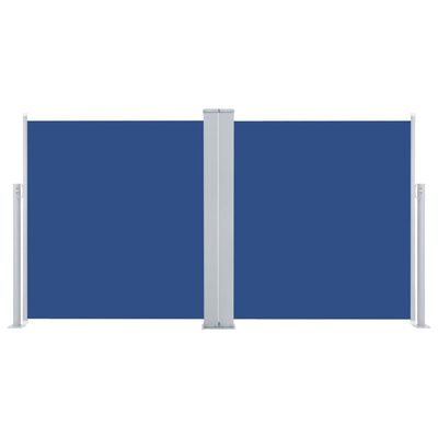 vidaXL Zwijana markiza boczna, niebieska, 120 x 600 cm