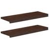 vidaXL Nakładki na schody 2 szt. 80 x 25 x 2 cm Ciemny brąz
