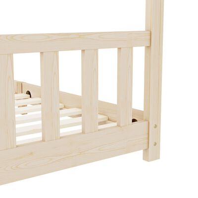 vidaXL Rama łóżka dziecięcego, lite drewno sosnowe, 90 x 200 cm
