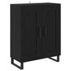 vidaXL Highboard Czarny Dąb 69,5 x 34 x 180 cm Materiał drewnopochodny