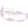vidaXL Ramka ł&oacute;żka Brązowy 90 x 200 cm Lite drewno sosnowe