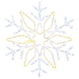vidaXL Świecący płatek śniegu LED LOVIISA 140 LED Zimna biel śr. 55 cm