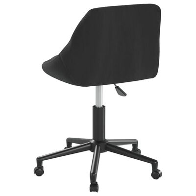 vidaXL Obrotowe krzesło biurowe, czarne, obite aksamitem