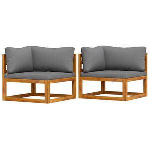 vidaXL Moduły sofy narożnej z poduszkami, 2 szt., ciemnoszare