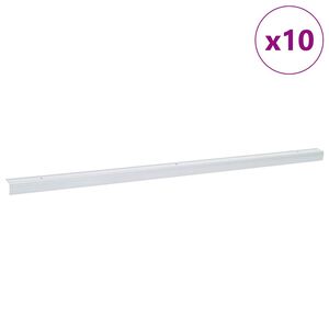 vidaXL Listwy schodowe 10 szt. Srebrny 67 x 3.5 x 3 cm Aluminium