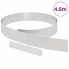 vidaXL Krawężnik do trawnika Srebrny 450 x 0.05 x 15 cm