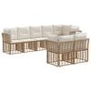 vidaXL Zestaw sof na zewnątrz z poduszką 6 pcs naturalny Poliester