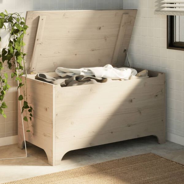vidaXL Skrzynia z wiekiem RANA, 100x49x54 cm, lite drewno sosnowe