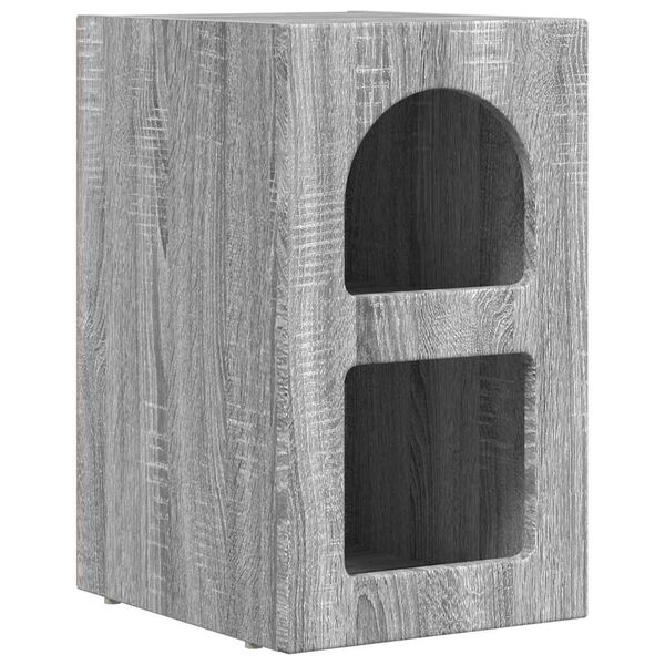 vidaXL Stolik nocny Szary Sonoma 29,5 x 33,5 x 50 cm