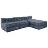 vidaXL Modułowa sofa Geometryczny 4 pcs Indygo 70 x 70 x 56 cm tkanina