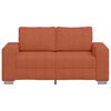vidaXL Sofa dwuosobowa czerwono-pomarańczowa 120 cm Tkanina sztruksowa