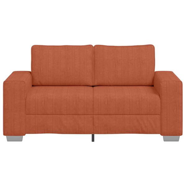 vidaXL Sofa dwuosobowa czerwono-pomarańczowa 120 cm Tkanina sztruksowa