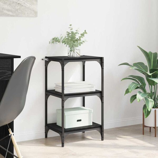 vidaXL Szafka na książki Czarny dąb 40 x 33 x 70,5 cm