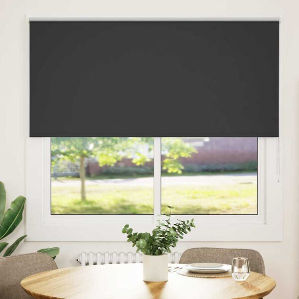vidaXL Roleta zaciemniająca czarny 150x130cm Szerokość tkaniny 146,6cm
