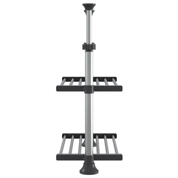 vidaXL Regał do kuchni, 50x25x(50-70)cm, aluminium