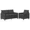 vidaXL Zestaw Sof 2 pcs antracytowy Poliester