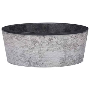 vidaXL Umywalka, czarna, &Oslash;40x15 cm, marmurowa