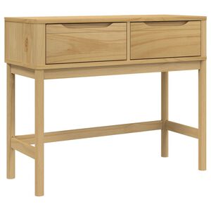 vidaXL Stolik konsolowy FLORO, woskowy brąz, 89,5x36,5x73 cm, sosnowy