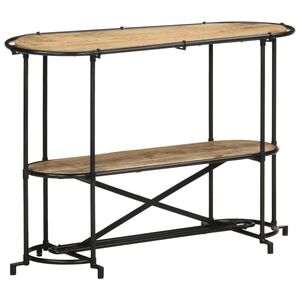vidaXL Stolik konsolowy, 110x42x76 cm, lite surowe drewno mango