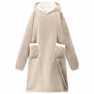 vidaXL Bluza-koc Beżowy M Fleece i Flanela