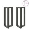 vidaXL Nogi do stołu barowego w kształcie litery T 2 szt. Antracyt 40x35x(90-91) cm Stal