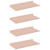 vidaXL P&oacute;łka wisząca 4 szt. R&oacute;żowy 40 x 18 x 2,5 cm Stal