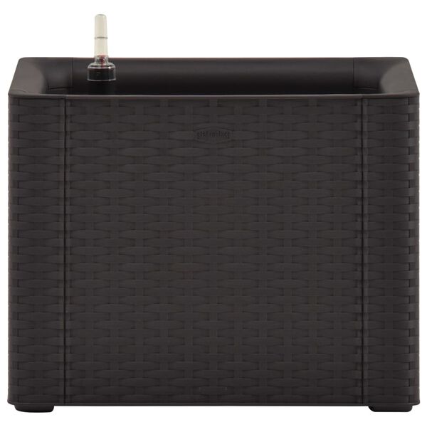 vidaXL Podwyższona donica z systemem podlewania, antracyt, 43x43x33 cm