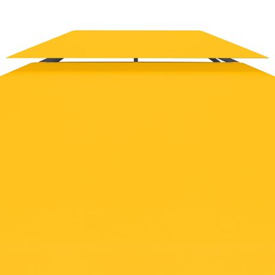 vidaXL 2-poziomowe zadaszenie altany, 310 g/m² 4x3 m, żółte