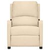 vidaXL Fotel masujący, kremowy, obity tkaniną