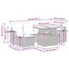 vidaXL 7-cz. zestaw mebli z poduszkami, szary, polirattan i akacja