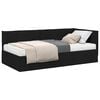 vidaXL Rama Ł&oacute;żka Narożnego z Materacem 2 szt. Czarny 80 x 200 cm