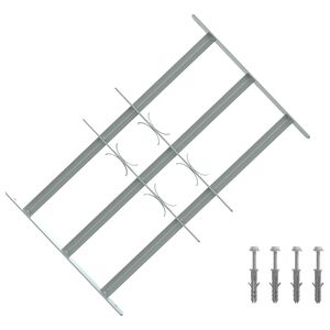 vidaXL Krata zabezpieczająca do okien z 3 poprzeczkami 3 pcs