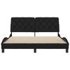 vidaXL Rama ł&oacute;żka bez materaca, czarna, 160x200 cm, obita tkaniną