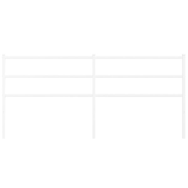 vidaXL Metalowe wezgłowie, białe, 180 cm