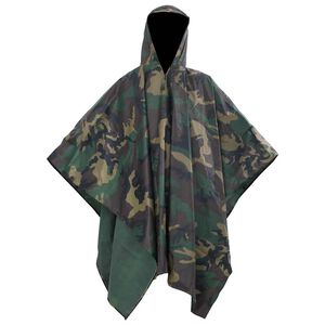 Wodoszczelne poncho przeciwdeszczowe na kemping, moro