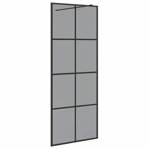 vidaXL Ściana prysznicowa typu walk-in Czarny 80 x 195 cm