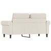 vidaXL 2-osobowa sofa, kremowy, 120 cm, sztuczna sk&oacute;ra