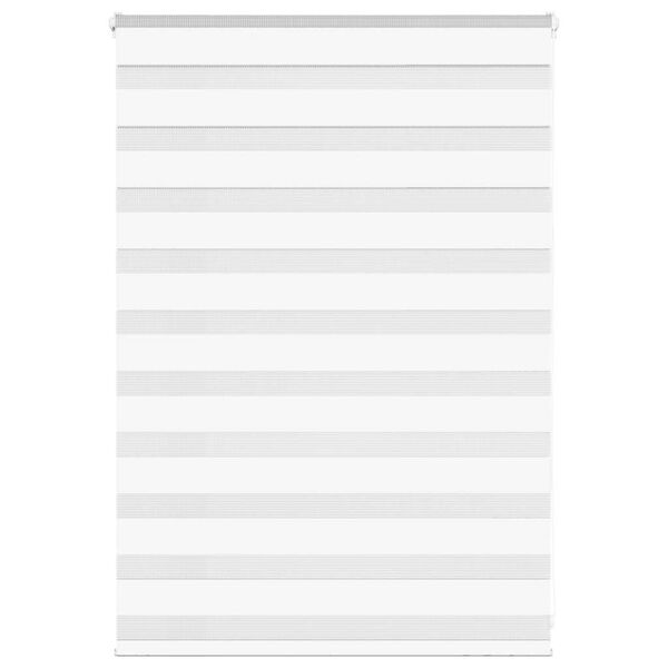 vidaXL Roleta zebra, biała, szerokość tkaniny 90,9 cm, poliester