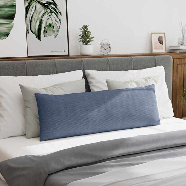 vidaXL Poduszki na sofę 2 pcs Niebieski 120 x 40 cm Tkanina sztruksowa