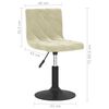 vidaXL Obrotowe krzesła stołowe, 2 szt., kremowe, aksamitne