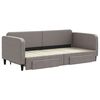 vidaXL Sofa rozsuwana z szufladami, taupe, 90x200 cm, tkanina