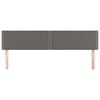 vidaXL Zagł&oacute;wki, szare, 200x5x78/88 cm, sztuczna sk&oacute;ra