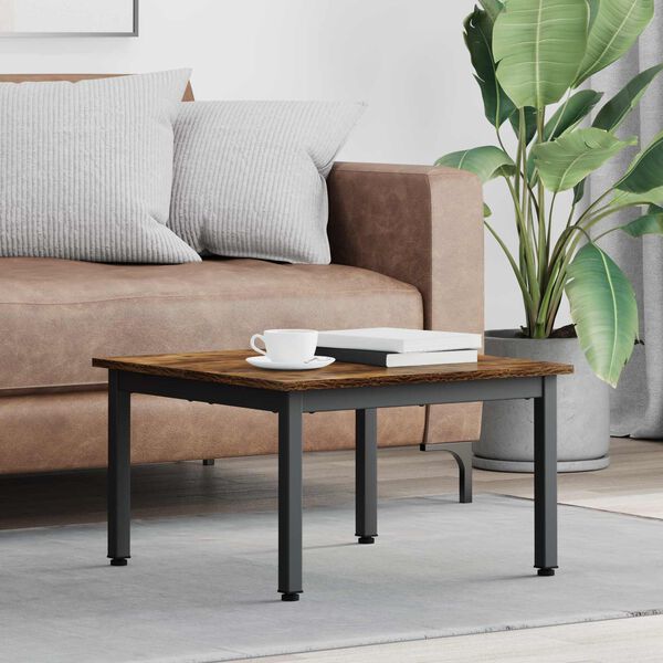 vidaXL Stolik kawowy Dąb dymny 60 x 60 x 36 cm Materiał drewnopochodny