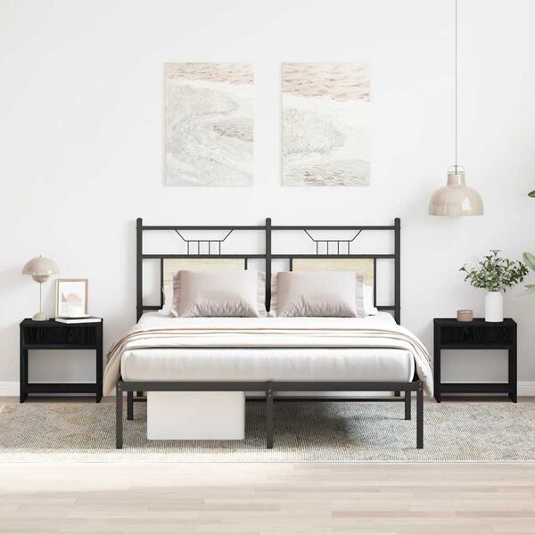 vidaXL Szafki nocne 2 szt. czarny dąb, 40x30x40 cm